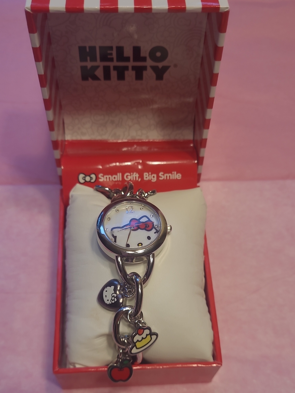 Hello Kitty Silver Charm Watch with Hello Kitty Accents